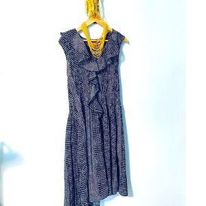 Sunny Leigh B&W Animal Print Ruffle Dress